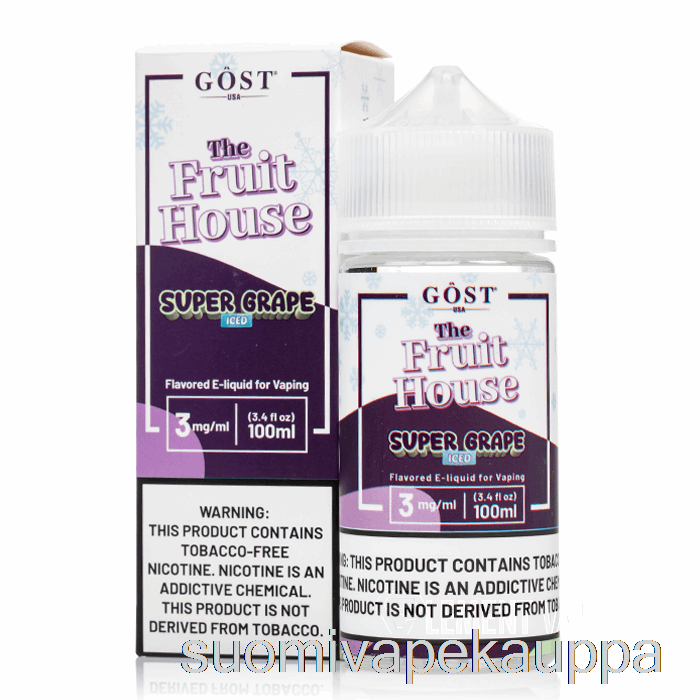 Vape Netistä Jäinen Super Rypäle - Hedelmätalo - Gost Vapor - 100ml 6mg